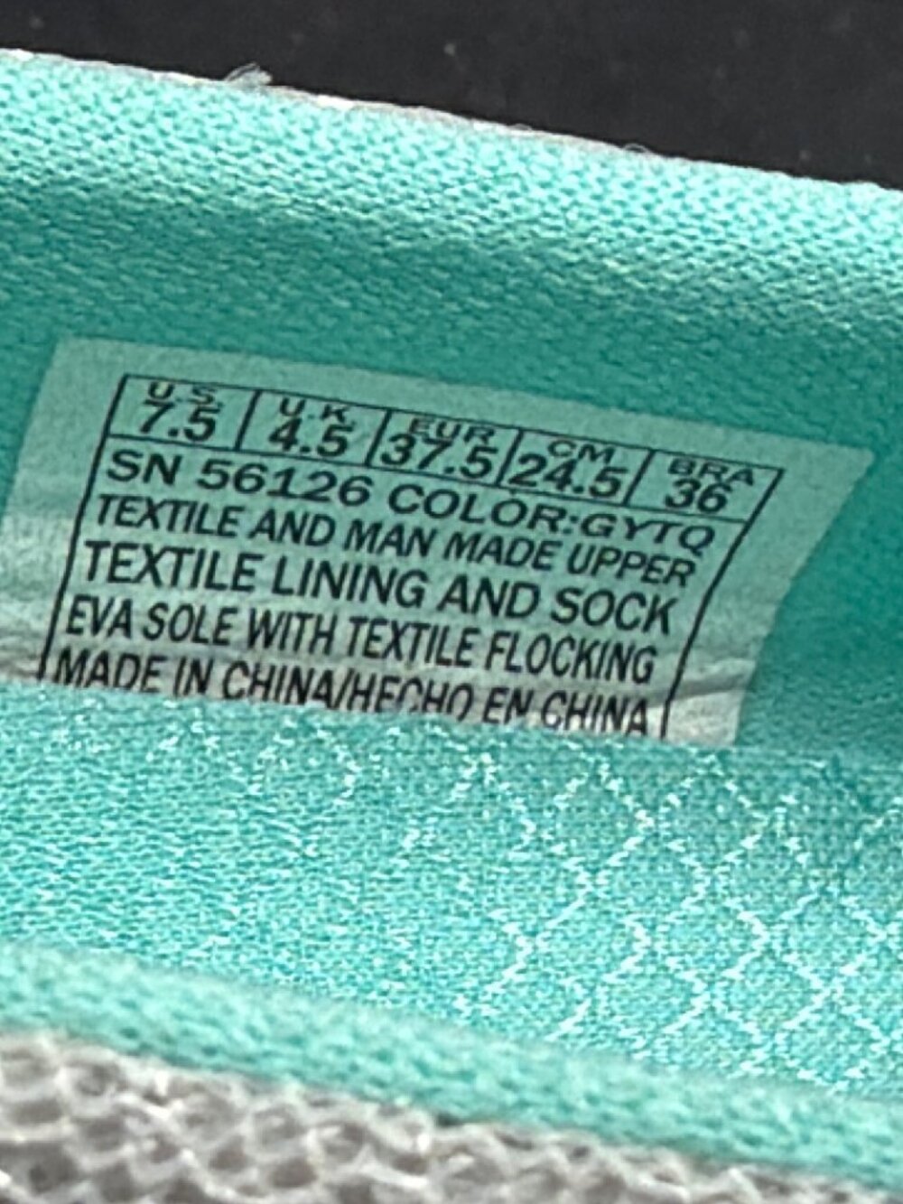 Skechers Womens 7.5 Arch Comfort Slip On Walking Shoes Gray Teal Mesh 56126 - Picture 4 of 9